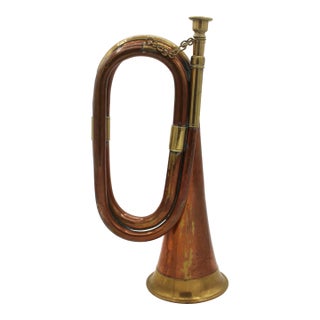 Late 19th Century English Copper and Brass Bugle For Sale
