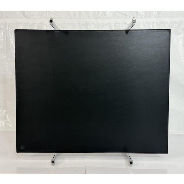 1980s Antonio Citterio for B&b Italia Leather, Aluminum & Glass Coffee Table For Sale - Image 12 of 18