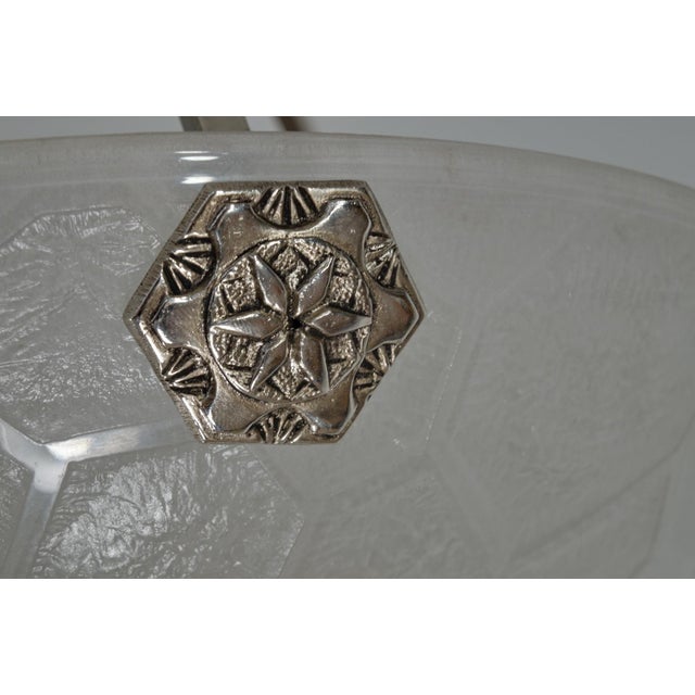 French Art Deco Pendant Light by Noverdy 1930 France For Sale - Image 9 of 13