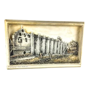 Ivorex Vintage Sculpture Wall Art of Mission San Gabriel