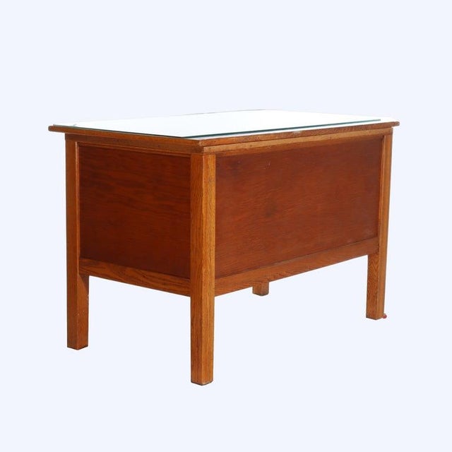 1910s Architectural Arts & Crafts Oak 5-Drawer Map Cabinet For Sale - Image 14 of 18