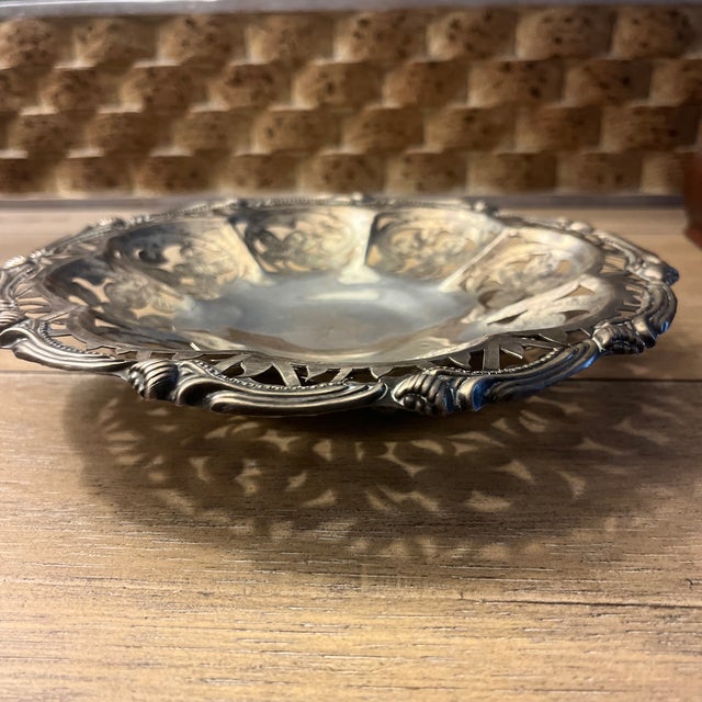 Traditional Antique Sterling Silver Plate For Sale - Image 3 of 7