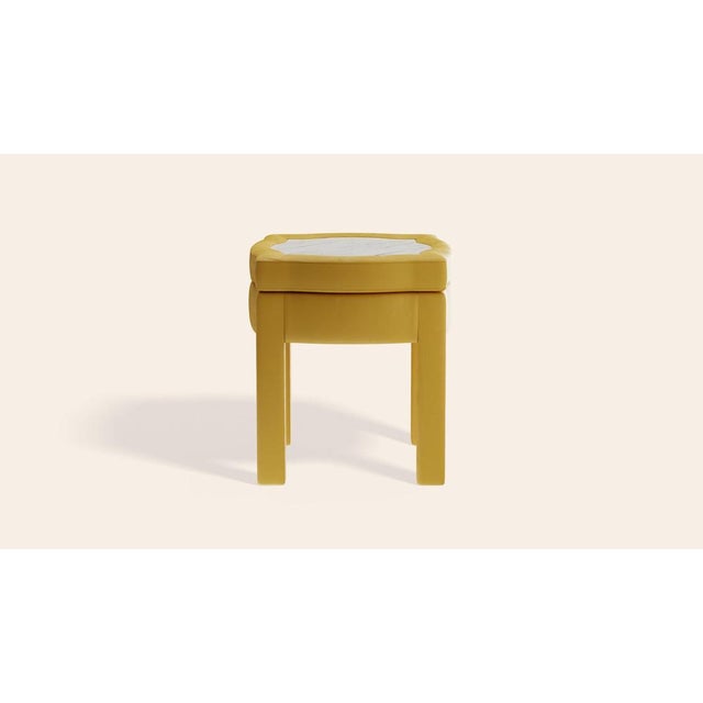Daffodil Velvet Piero Ottoman by Ceraudo For Sale - Image 6 of 9