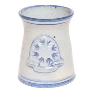 Vintage Gray and Blue Glazed Stoneware Mini Crock / Carafe by Deanna Nichols