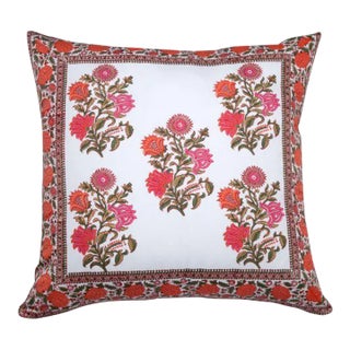 Sanya-Riyad Pink & Orange Reversible Euro Sham For Sale