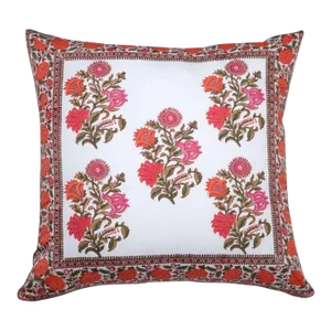 Sanya-Riyad Pink & Orange Reversible Euro Sham