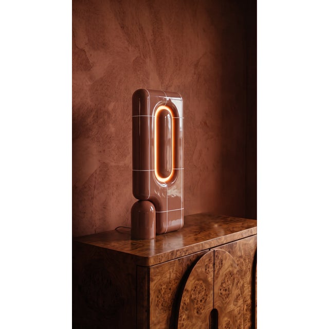 Maroon U 037 Ambient Lamp by Rollo Studio For Sale - Image 8 of 9