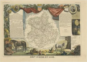 Map of the French Department of Eure-Et-Loir