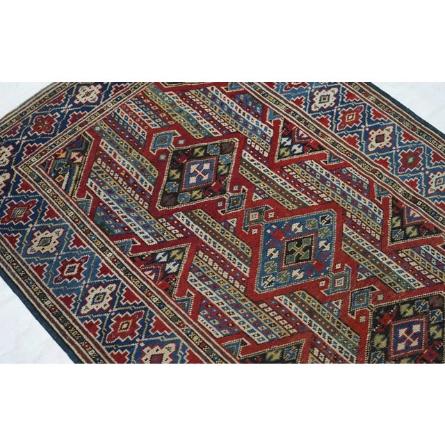 Textile Antique Kuba Rug 3'3'' x 4'6'' For Sale - Image 7 of 9