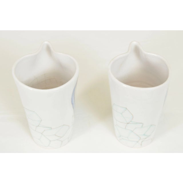 Ceramic Ernestine Salerno Italian Ceramic Cups- a Pair For Sale - Image 7 of 13