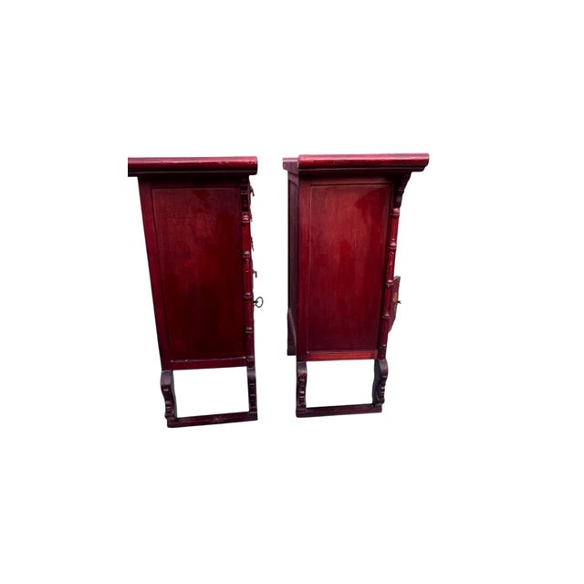 Mid 20th Century Asian Apothecary Cabinets a Pair For Sale - Image 11 of 13