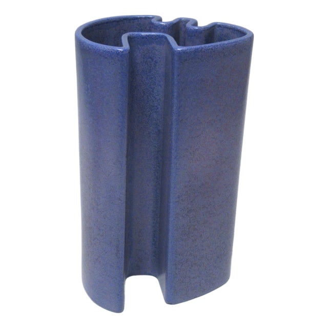 Indigo Porcelain Vase by Angelo Mangiarotti, 1960s For Sale