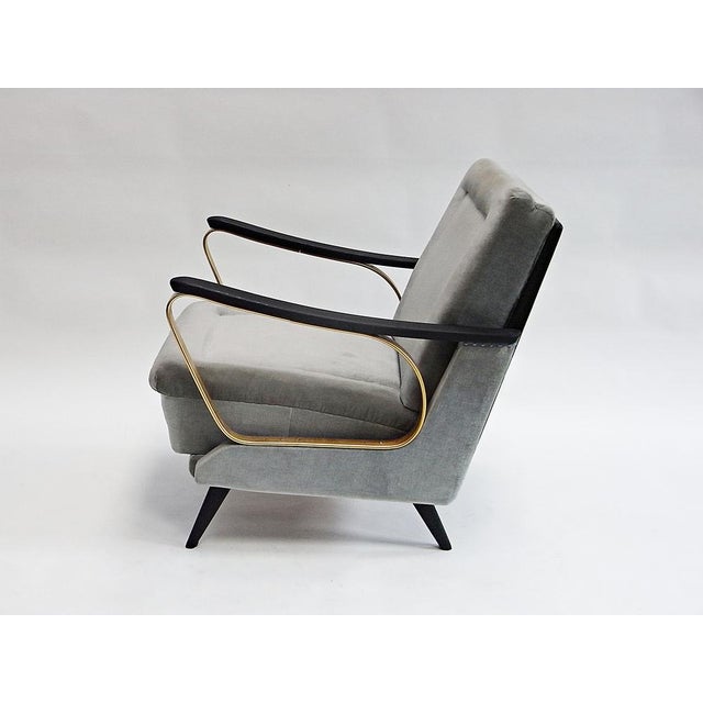 Carlo Armchair in Velvet with Spring Core Cushions For Sale - Image 4 of 18