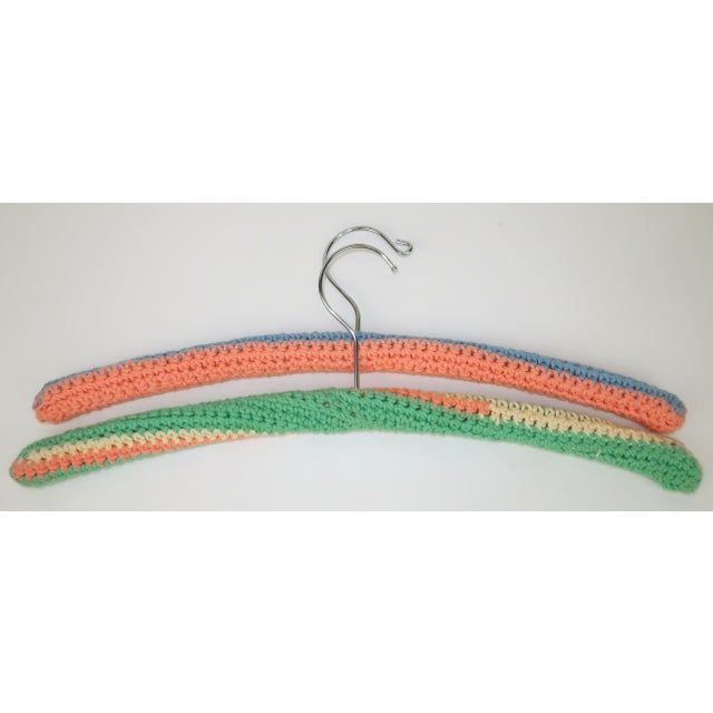 Wood Vintage Cottagecore Style Crochet Hangers, Set of 6 For Sale - Image 7 of 11