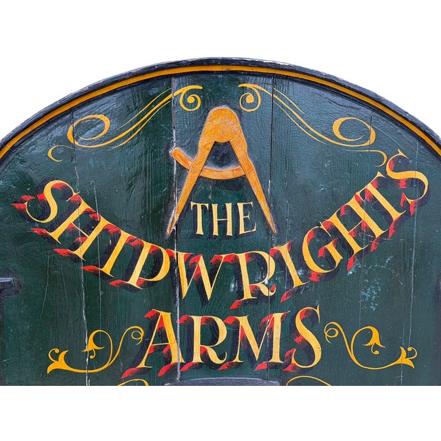 English Antique Trade Sign Shipwrights Arms English Pub For Sale - Image 3 of 5
