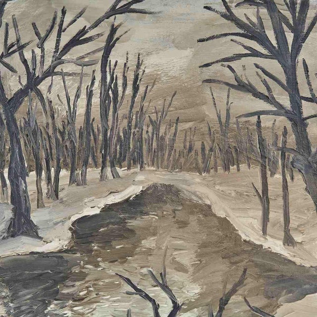 Loci, Winter, 1970s, Oil on Board, Framed For Sale - Image 3 of 5