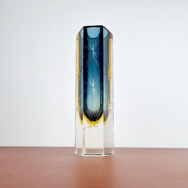 Italian Modern Sommerso Murano Glass Vase by Pagnin and Bon, 1960s For Sale - Image 4 of 12