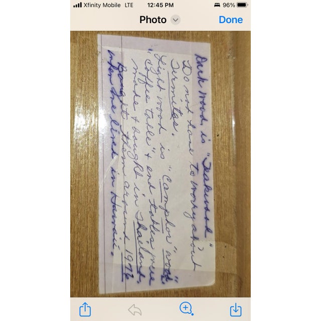 Indian Vintage 1976 TeakiWood & Camphor Coffee Table For Sale - Image 3 of 4