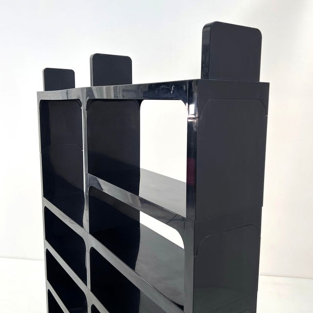 Modern Black Modular Shelf by Olaf Von Bohr for Kartell, 1970s For Sale - Image 3 of 11