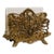 Vintage Ornate Solid Brass Filigree Letter Holder / Napkin Holder For Sale