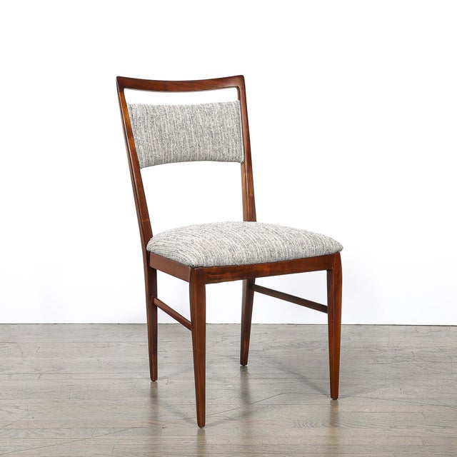 1950s Set of 4 Paul McCobb Mid-Century Sculptural Walnut Dining Chairs by Directional For Sale - Image 5 of 15