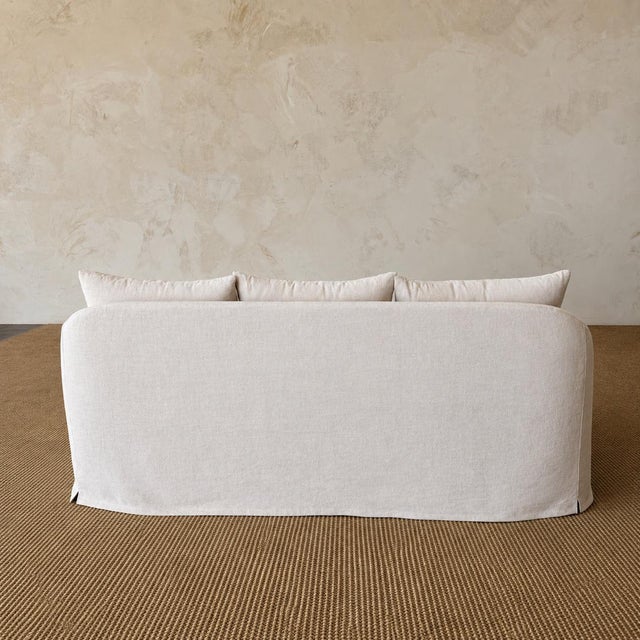 Lyon Sofa by Bloom Home Inc, Greige Belgian Linen, Modern Design For Sale - Image 4 of 9