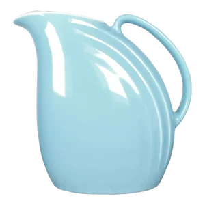 Vintage Mid Century Hall Usa Nora Modern Blue White China Ceramic Pottery Pitcher