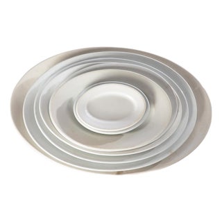 Antique Ironstone Platters - Set of 8 For Sale