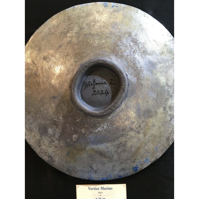 Sea Vortex Sculptural Raku Ceramic Centerpiece, 2024 For Sale - Image 4 of 8