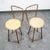 Mid-Century Modern Mid Century Modern Bar Stools Set 2 Brown Swivel Wood American Vintage Tan MCM For Sale - Image 3 of 12