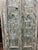 Mid-Century Modern Antique Indian Carved Double Doors With Hand-Forged Brass Rustic Teak Entry Doors 81.5 For Sale - Image 3 of 6