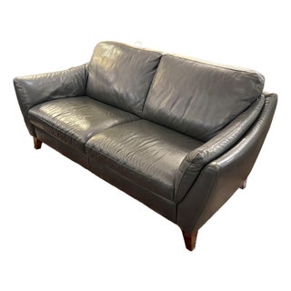 Natuzzi Editions Greccio Leather Sofa For Sale