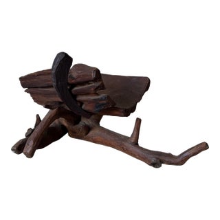 1970’s Vintage Organic Free- Form Hand Carved Wood Abstract Sculpture For Sale