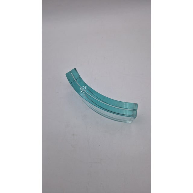 Blue Vintage Photo Frame in Curved and Cut Glass from Fontana Arte, 1960s For Sale - Image 8 of 16
