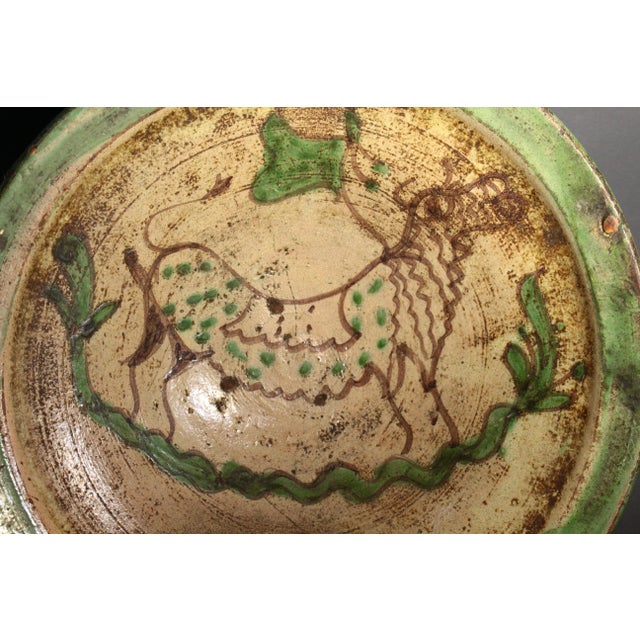 19th / 20th Circa Glazed Earthenware Bowl With Bull, Cuzco Pottery School 5 For Sale - Image 4 of 14