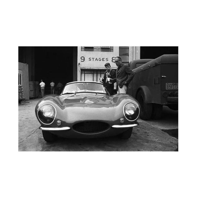 Steve McQueen and His Xk-Ss Jaguar With Director John Sturges 1960 For Sale