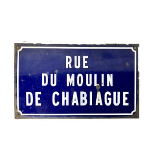 Original French Enamel Street Sign For Sale