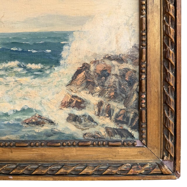 Mid-20th Century American Seascape Oil Painting For Sale - Image 10 of 13