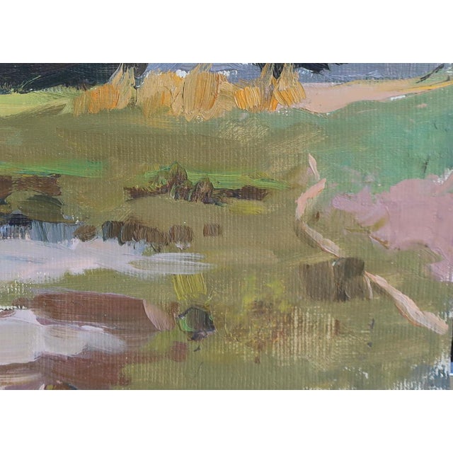 Ukrainian Impressionism Oil Painting: River Landscape, Sokolovsky (1981) 21-29 For Sale - Image 6 of 6