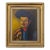 1950s Conquistador Oil Painting in Gilt Wood Frame, Mid-Century Modern Spanish Painting For Sale