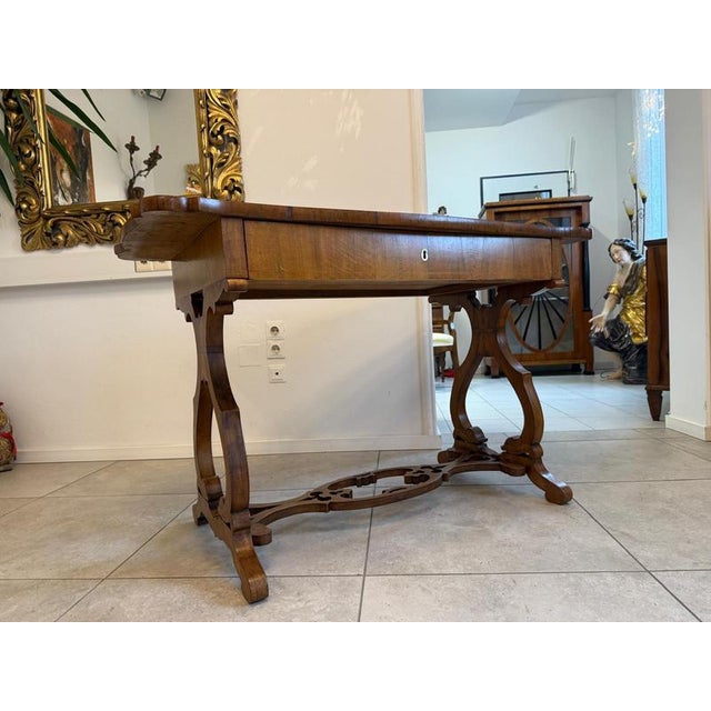 Antique Biedermeier Desk with Drawer For Sale - Image 9 of 18