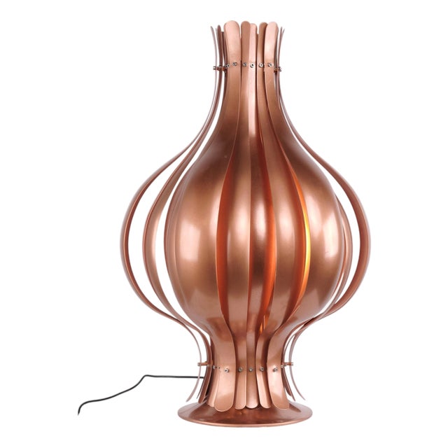 Onion Copper Table Lamp by Verner Panton, 1970s For Sale