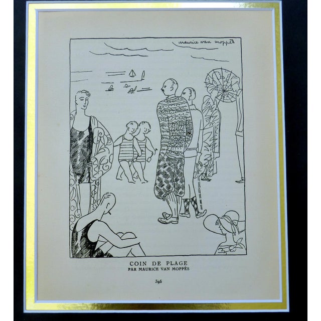 A sophisticated pair of original black-and-white plates from the legendary French fashion periodical Gazette du Bon Ton,...