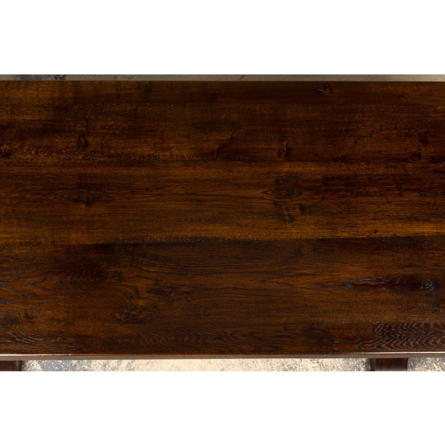 Antique French Oak Monastery Trestle Dining Table For Sale In New York - Image 6 of 18