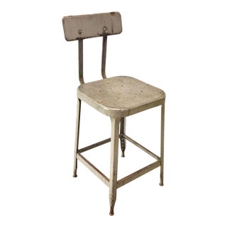 1970s Vintage Industrial Shop Stool For Sale
