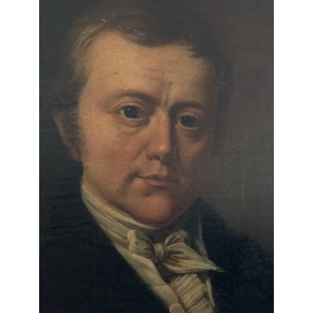 Traditional Antique Original Oil Painting of a Dutch Gentleman, 19th Century Portrait For Sale - Image 3 of 13