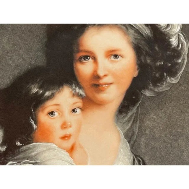 French Limoges bone china plate, [Mme Vigee- LeBrun et sa Fille] 1755 -1842-vintage1980's This vintage plate was part of...