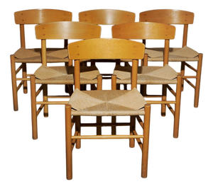 Model J39 Dining Chairs by Børge Mogensen for FDB, Set of 6