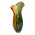 Murano Style Hand-Blown Glass Vase, Multi-Colored Glass Vase Signed Molinari For Sale