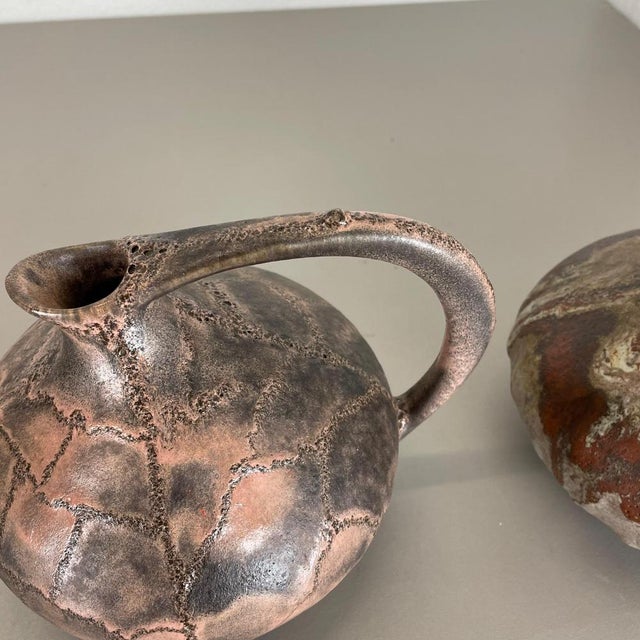 Pottery Vases 313 by Kurt Tschörner for Ruscha, Germany, 1960s, Set of 2 For Sale - Image 6 of 18